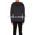 Venda quente outono preto fino mens pullover hoodie com bolso e moletom com capuz